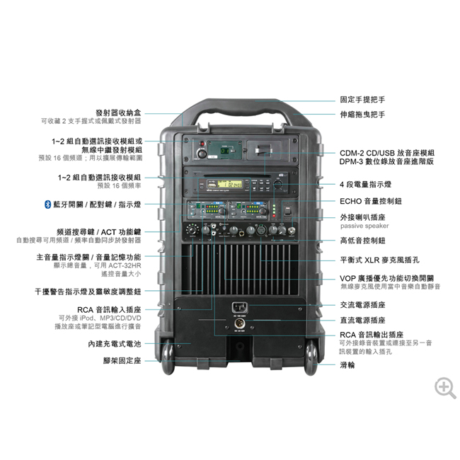 MA-708 豪華型手提式無線擴音機