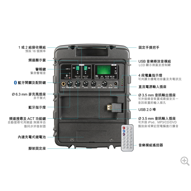 MA-303DB 超迷你手提式無線擴音機（雙頻）