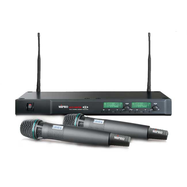 ACT-168PRO 雙頻道自動選訊無線麥克風系統