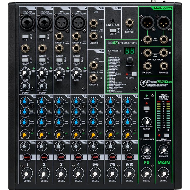 ProFX10v3 10軌專業USB混音器