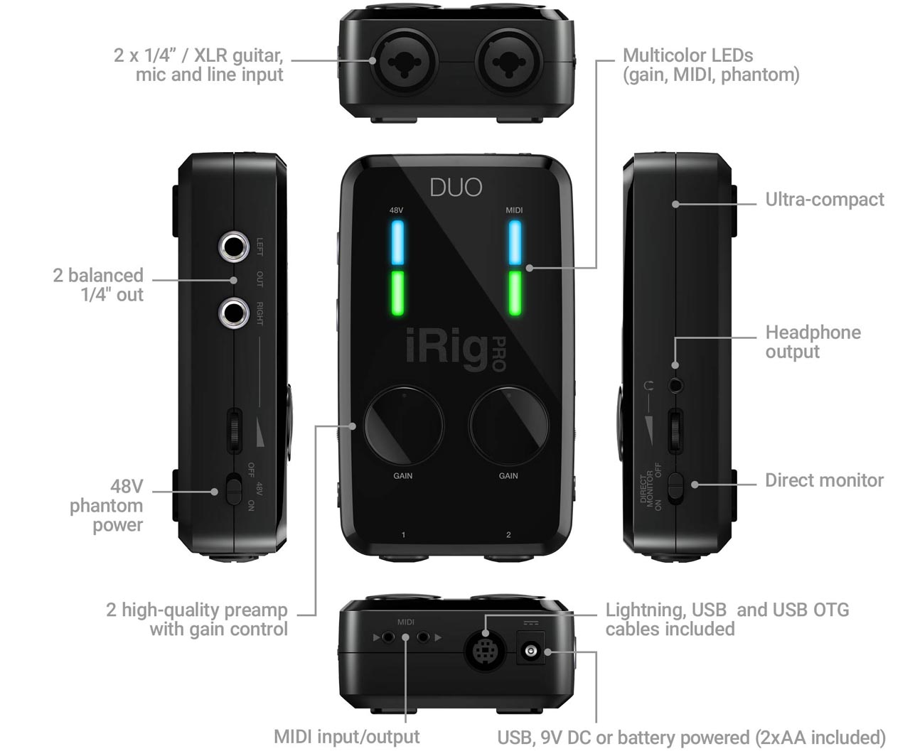 iRig Pro Duo 頂級行動錄音介面